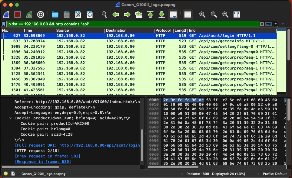 Browser Remote HTTP Request in Wireshark