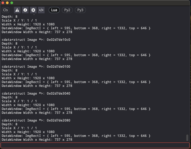 A screenshot of the Console window showing the outputs of the print statements