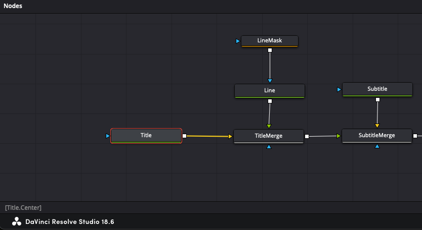 The property name in the bottom left corner next to the node graph